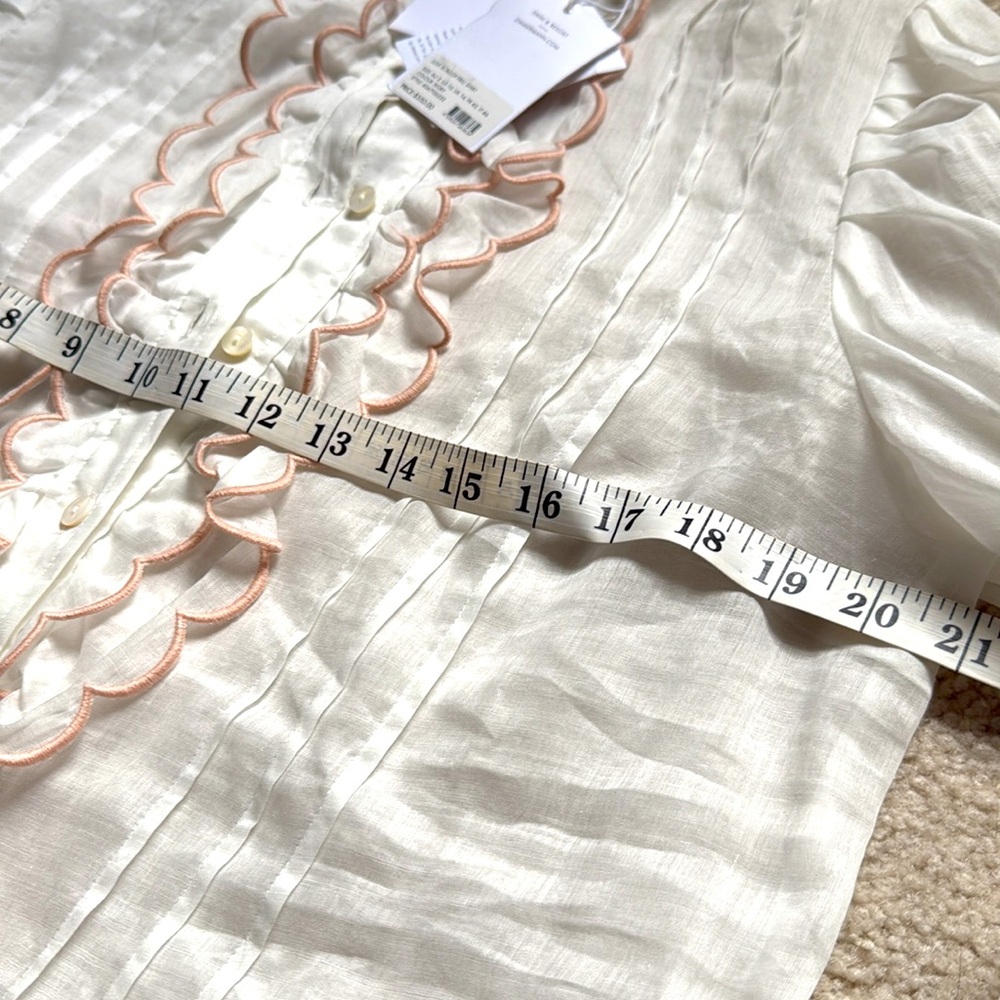 ZIMMERMAN “Jude” scallop frill blouse (Z3) - Picture 5 of 7